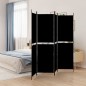vidaXL Biombo divisor de 4 paneles de tela negro 200x200 cm vidaXL Biombo divisor de 4 paneles de tela negro 200x200 cm
