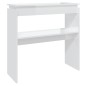 vidaXL Mesa consola madera contrachapada blanco brillante 80x30x80 cm vidaXL Mesa consola madera contrachapada blanco brillante 80x30x80 cm