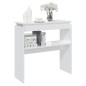vidaXL Mesa consola madera contrachapada blanco brillante 80x30x80 cm vidaXL Mesa consola madera contrachapada blanco brillante 80x30x80 cm