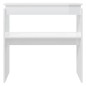 vidaXL Mesa consola madera contrachapada blanco brillante 80x30x80 cm vidaXL Mesa consola madera contrachapada blanco brillante 80x30x80 cm