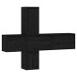 vidaXL Muebles para TV 5 piezas madera maciza de pino negro