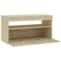 vidaXL Mueble de TV con luces LED roble Sonoma 75x35x40 cm