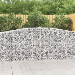 vidaXL Cesta gaviones forma arco hierro galvanizado 400x50x100/120 cm