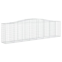 vidaXL Cesta gaviones forma arco hierro galvanizado 400x50x100/120 cm