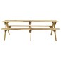 vidaXL Mesa de pícnic con bancos 220x122x72 cm madera pino impregnada vidaXL Mesa de pícnic con bancos 220x122x72 cm madera pino impregnada