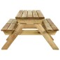 vidaXL Mesa de pícnic con bancos 220x122x72 cm madera pino impregnada vidaXL Mesa de pícnic con bancos 220x122x72 cm madera pino impregnada