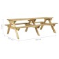 vidaXL Mesa de pícnic con bancos 220x122x72 cm madera pino impregnada vidaXL Mesa de pícnic con bancos 220x122x72 cm madera pino impregnada