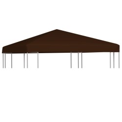 vidaXL Toldo de cenador marrón 310 g/m² 3x3 m 