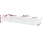 vidaXL Estantes flotantes de pared 2 uds MDF blanco para libros/DVD vidaXL Estantes flotantes de pared 2 uds MDF blanco para libros/DVD