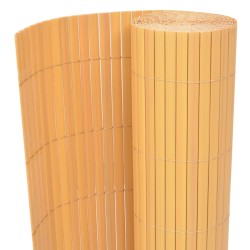 vidaXL Valla de jardín de doble cara PVC amarilla 90x500 cm