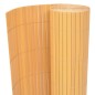 vidaXL Valla de jardín de doble cara PVC amarilla 90x500 cm