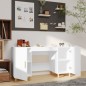 vidaXL Escritorio de madera contrachapada blanco 140x50x75 cm vidaXL Escritorio de madera contrachapada blanco 140x50x75 cm