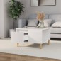 vidaXL Mesa de centro madera contrachapada blanco brillo 55x55x36,5 cm