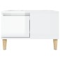 vidaXL Mesa de centro madera contrachapada blanco brillo 55x55x36,5 cm