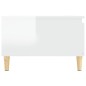 vidaXL Mesa de centro madera contrachapada blanco brillo 55x55x36,5 cm