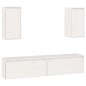 vidaXL Muebles para TV 4 piezas madera maciza de pino blanco