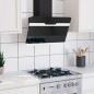 vidaXL Campana extractora pared acero y vidrio templado negro 60 cm vidaXL Campana extractora pared acero y vidrio templado negro 60 cm