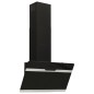 vidaXL Campana extractora pared acero y vidrio templado negro 60 cm vidaXL Campana extractora pared acero y vidrio templado negro 60 cm