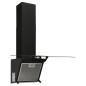 vidaXL Campana extractora pared acero y vidrio templado negro 60 cm vidaXL Campana extractora pared acero y vidrio templado negro 60 cm