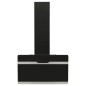 vidaXL Campana extractora pared acero y vidrio templado negro 60 cm vidaXL Campana extractora pared acero y vidrio templado negro 60 cm