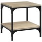 vidaXL Mesa auxiliar madera contrachapada roble Sonoma 40x40x40 cm