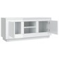 vidaXL Mueble de TV madera contrachapada blanco brillo 102x35x45 cm