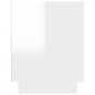 vidaXL Mueble de TV madera contrachapada blanco brillo 102x35x45 cm