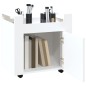 vidaXL Carrito de escritorio madera contrachapada blanco 60x45x60 cm vidaXL Carrito de escritorio madera contrachapada blanco 60x45x60 cm