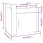 vidaXL Carrito de escritorio madera contrachapada blanco 60x45x60 cm vidaXL Carrito de escritorio madera contrachapada blanco 60x45x60 cm