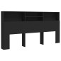 vidaXL Mueble cabecero negro 200x19x103,5 cm vidaXL Mueble cabecero negro 200x19x103,5 cm