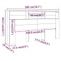 vidaXL Mueble cabecero negro 200x19x103,5 cm vidaXL Mueble cabecero negro 200x19x103,5 cm