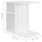 vidaXL Mesa auxiliar de madera contrachapada blanco 50x30x50 cm vidaXL Mesa auxiliar de madera contrachapada blanco 50x30x50 cm