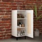 vidaXL Aparador de madera contrachapada blanco brillante 34,5x34x90 cm vidaXL Aparador de madera contrachapada blanco brillante 34,5x34x90 cm