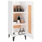 vidaXL Aparador de madera contrachapada blanco brillante 34,5x34x90 cm vidaXL Aparador de madera contrachapada blanco brillante 34,5x34x90 cm