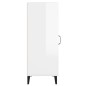 vidaXL Aparador de madera contrachapada blanco brillante 34,5x34x90 cm vidaXL Aparador de madera contrachapada blanco brillante 34,5x34x90 cm