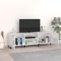 vidaXL Mueble de TV madera de ingeniería blanco brillante 150x30x50 cm vidaXL Mueble de TV madera de ingeniería blanco brillante 150x30x50 cm