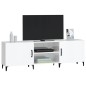 vidaXL Mueble de TV madera de ingeniería blanco brillante 150x30x50 cm vidaXL Mueble de TV madera de ingeniería blanco brillante 150x30x50 cm