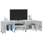 vidaXL Mueble de TV madera de ingeniería blanco brillante 150x30x50 cm vidaXL Mueble de TV madera de ingeniería blanco brillante 150x30x50 cm