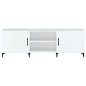 vidaXL Mueble de TV madera de ingeniería blanco brillante 150x30x50 cm vidaXL Mueble de TV madera de ingeniería blanco brillante 150x30x50 cm