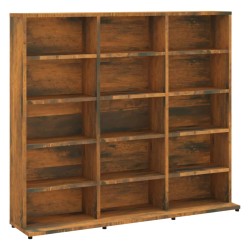 vidaXL Estantería de CDs contrachapada roble ahumado 102x23x89,5 cm