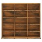 vidaXL Estantería de CDs contrachapada roble ahumado 102x23x89,5 cm vidaXL Estantería de CDs contrachapada roble ahumado 102x23x89,5 cm