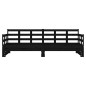 vidaXL Sofá cama extraíble madera maciza de pino negro 2x(90x190) cm