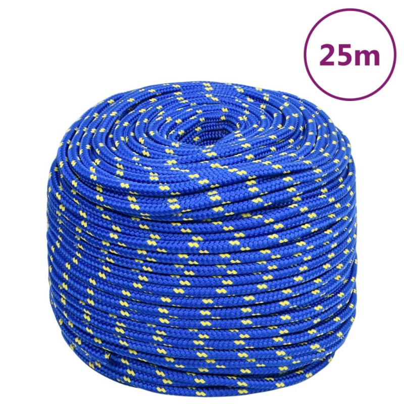 vidaXL Cuerda de barco polipropileno azul 10 mm 25 m vidaXL Cuerda de barco polipropileno azul 10 mm 25 m