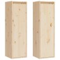 vidaXL Armario de pared 2 unidades madera maciza de pino 30x30x100 cm vidaXL Armario de pared 2 unidades madera maciza de pino 30x30x100 cm
