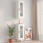 vidaXL Armario de pared colgante blanco 34,5x34x90 cm vidaXL Armario de pared colgante blanco 34,5x34x90 cm