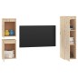 vidaXL Muebles para TV 3 piezas madera maciza de pino vidaXL Muebles para TV 3 piezas madera maciza de pino