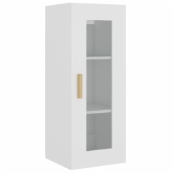 vidaXL Armario de pared colgante blanco 34,5x34x90 cm