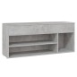 vidaXL Banco zapatero madera de ingeniería gris hormigón 105x30x45 cm