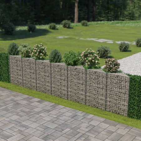 vidaXL Muro de gaviones de acero 450x30x100 cm