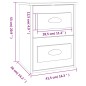 vidaXL Mesita de noche de pared blanca 41,5x36x53 cm vidaXL Mesita de noche de pared blanca 41,5x36x53 cm